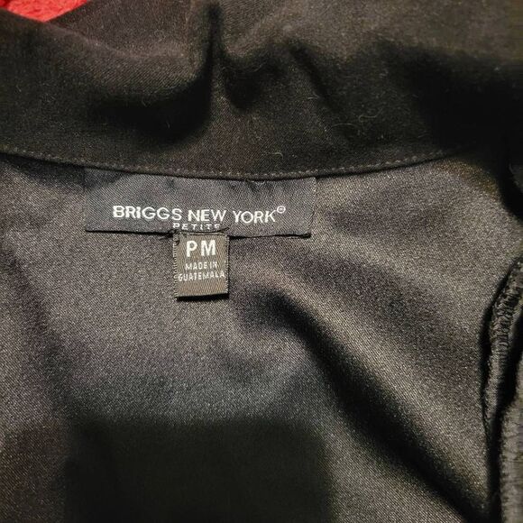 NWT Briggs New York Petite Black Long Sleeve 5 Button Down Women's Blazer Jacket - Picture 5 of 7